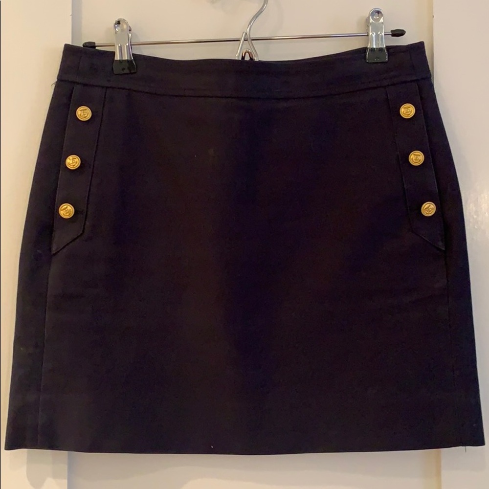 JCrew navy a-line skirt size 2